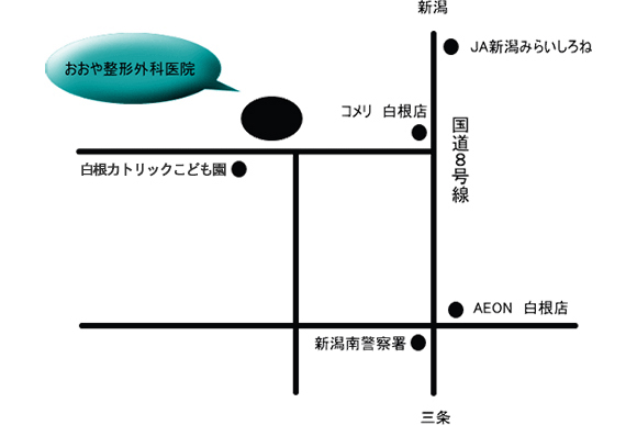 おおや整形外科医院　地図